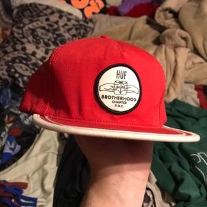 HUF red mesh SnapBack